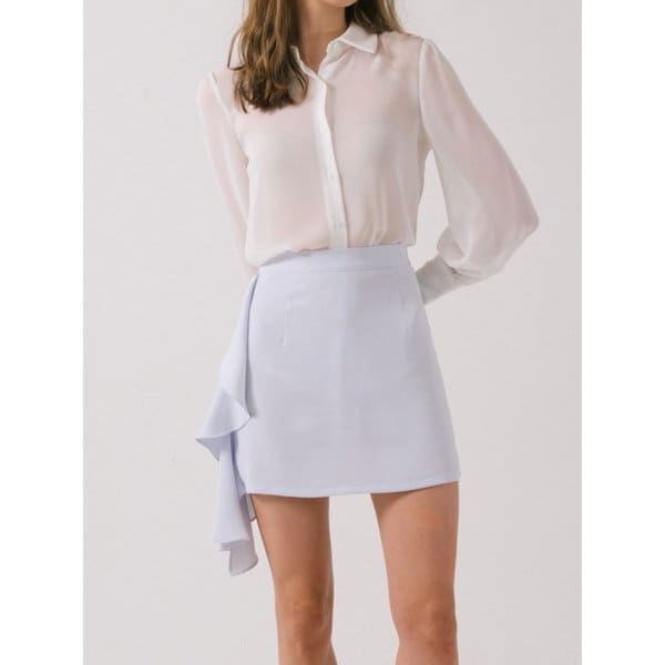 side draping mini skirt