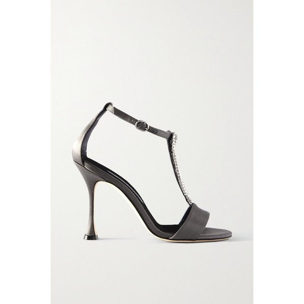 Bambi 105 Crystal-embellished Satin Sandals 다크 그레이 25185454457041955