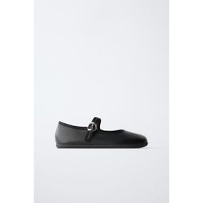 ZARA 자라 키즈 레더 BAREFOOT 발레 펌프스 블랙 2537830800 2537830 1372404