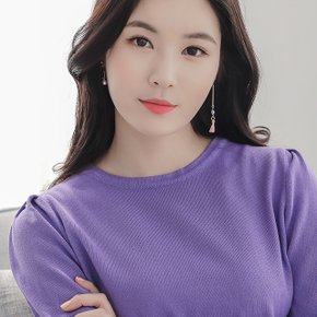 11M02592 핑크태슬 언발란스 롱귀걸이