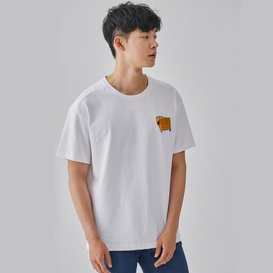 [지미테일러] Men 고흐 베드룸 침대 T-shirt 명화 반팔티 (white)