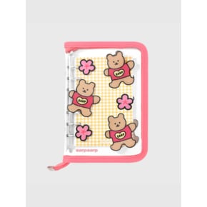 Blossom bear heart-pink(6hole diary)