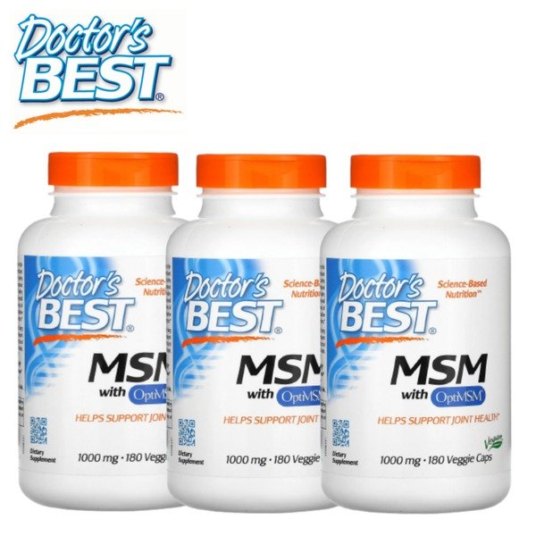 닥터스 베스트 MSM 식이유황 Opti msm 1000mg 180베지캡슐 X 3통