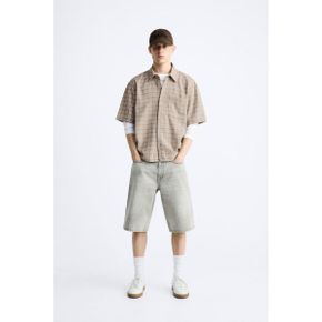 맨즈 ZARA 자라 BAGGY-FIT 버뮤다 JORTS - 컬러   라이트 그레이 8704761