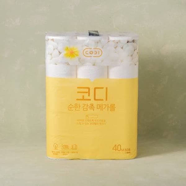 [SSG단독]코디 순한 감촉 메가롤 천연펄프 40m*30롤