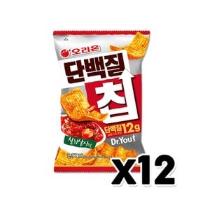 오리온 단백질칩 칠리살사맛 봉지스낵 60g x 12개