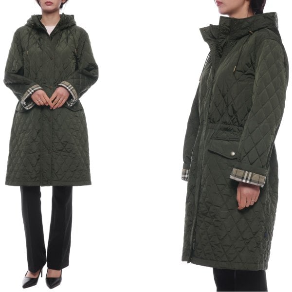 [부산점] 25FW 여성 퀼팅 후드 롱점퍼 (8110324 SHALE 25F)