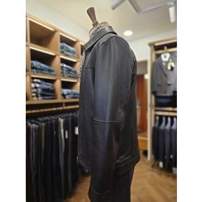 [여주점] 코오롱 브렌우드 남성 볼더레더 나빠 엠보 양가죽 트러커 점퍼 BRUDX26231BKX