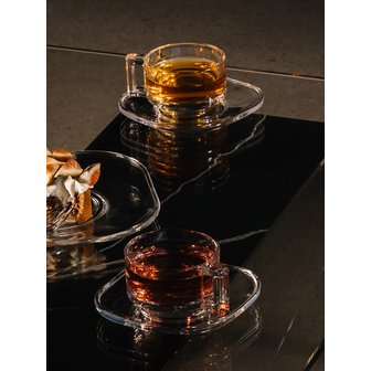 아르노 글래스 CUP AND SAUCER 2 set