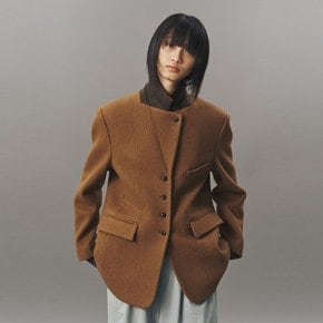 WOOL TAILORED JACKET_BROWN