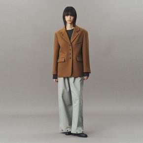 WOOL TAILORED JACKET_BROWN