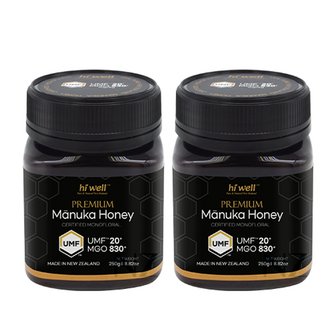 하이웰 프리미엄 마누카 꿀 UMF 20+ 250g 2개 뉴질랜드 마누카꿀 MANUKA HONEY 마누카 허니