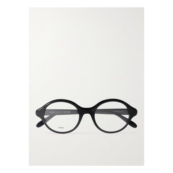 라운드 프레임 아세테이트 옵티컬 안경 블랙 46376663162887330