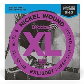 다다리오 일렉기타줄 EXL120BT 슈퍼 라이트 Super Light 009-040 일렉기타 스트링 니켈 라운드 와운드