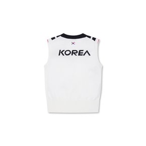 WAAC(왁골프)PARIS GOLF TEAM KOREA V-NECK KNIT VEST(WWWAM24550WHX)