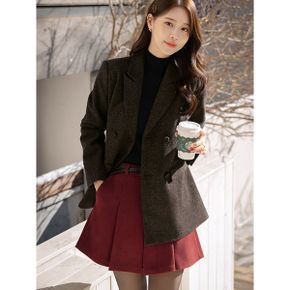 XXL까지  자카로벨 더블버튼 하프 자켓 겨울 아우터 어깨패드 데일리 일상 출.._P414160866