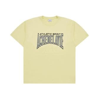 아크메드라비 VARSITY LOGO PRINTING SHORT SLEEVE T-SHIRT LIGHT YELLOW 바시티로고 옐로우 SSVLEN-LYW