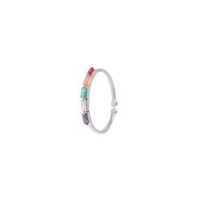 Color Cubic Combi Open Ring (14k)