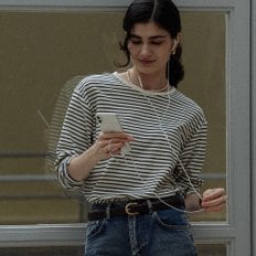 틸아이다이 [33차-4/18예약배송]Stripe soft touch T-shirt_Ivory