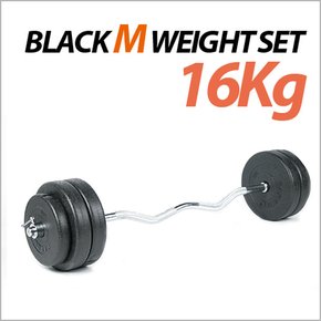 [바투스포츠] 역기 전용세트 16Kg / 블랙M