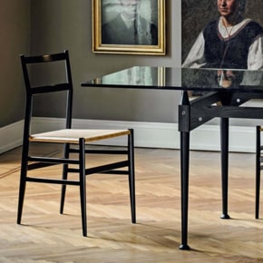 [Cassina 공식수입원] 699 Superleggera Chair (India Cane/Lacquered Black)