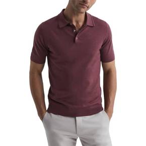 5039623 Reiss Blair Wool Snap Button Polo Shirt