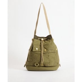 여성 카키 Mia Drawstring 토트백(URBA6E304E3)