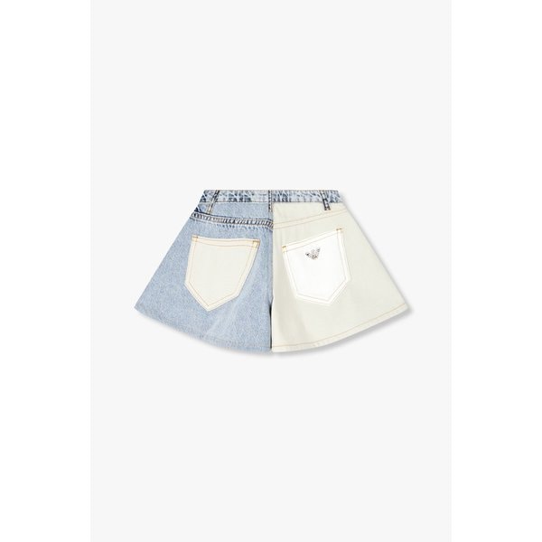 [여아] 배색 디테일 데님 쇼츠 0465170004000