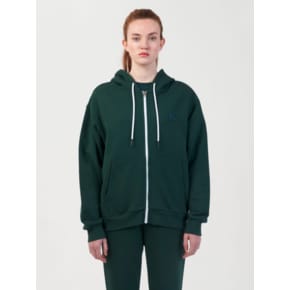 SIGNATURE BASIC FULL ZIP-UP HOODIE-GREEN