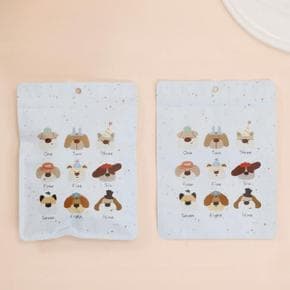 /굿즈하우스 인스 포카 선물 포장 용품 강아지 지퍼백 봉투 15x20CM