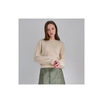 어다울 Soft angora round knit - ivory