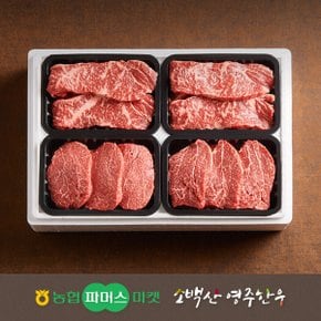 [냉장][농협영주한우]정성드림 실속 구이세트5호 (안심x2/채끝x2) / 2.0kg