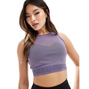 4734817 Nike Training Pro Dri-Fit 3-inch mesh crop tank top in purple