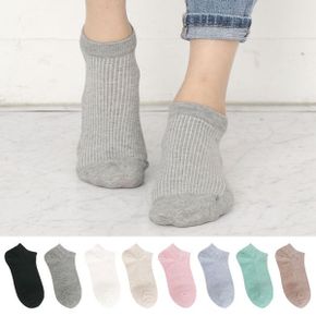 여성 골지 스니커즈 양말 학생 발목 패션 무지_P320825363