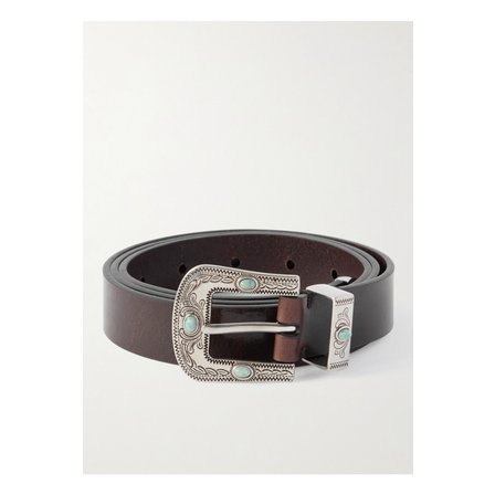 부르넬로쿠치넬리 브루넬로쿠치넬리 장식 가죽 벨트 2.5cm 브라운 46376663162901812