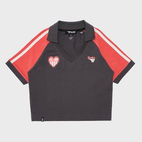 W TRACK SOCCER T-SHIRT [CHARCOAL]