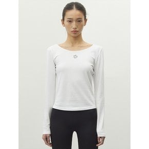 REVERSIBLE U NECK TOP WHITE