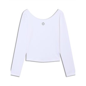 REVERSIBLE U NECK TOP WHITE