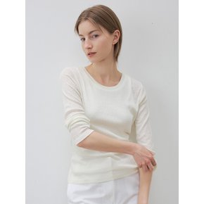 Airy long sleeve t-shirt (Ivory)