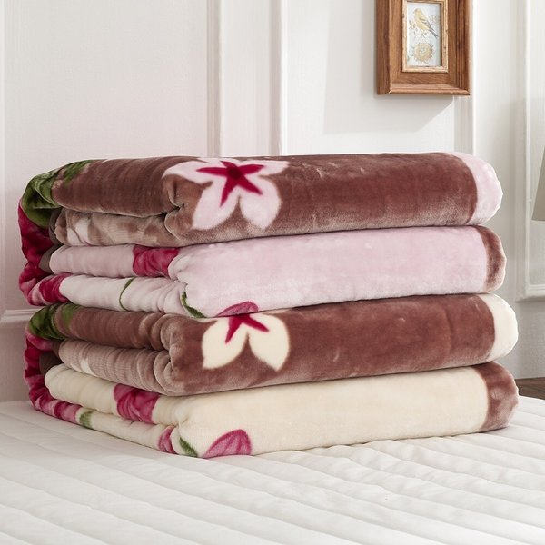 [애끌리아] 두툼한 더블로즈 HR 양면 밍크 극세사 담요(200x230)