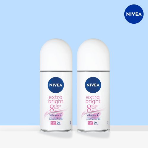 니베아 데오드란트 롤온 엑스트라 브라이트 50ml X 2개