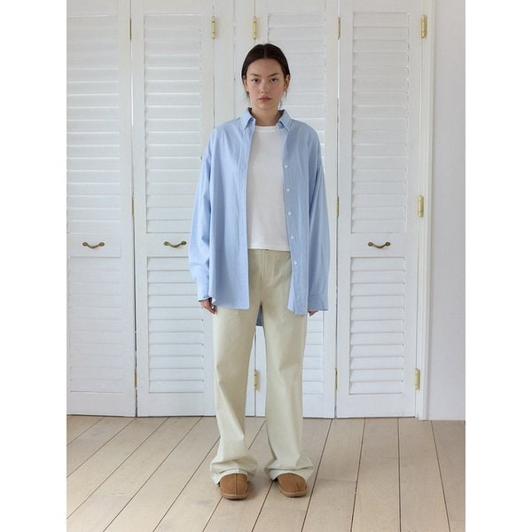 [리퍼브] Classic oversized oxford shirt_ blue