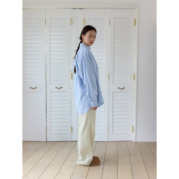 [리퍼브] Classic oversized oxford shirt_ blue