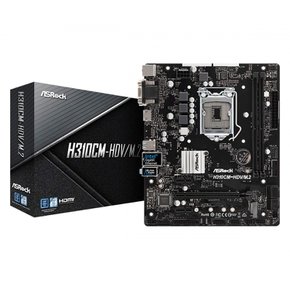 ASRock Intel H310 칩 탑재 Micro ATX 메인보드 H310CM-HDVM.2