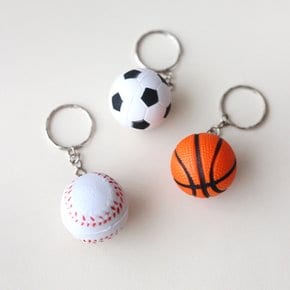 스포츠 공 키링 야구 축구 농구 [3type 야구공 축구공 농구공 열쇠고리 굿즈 운동 미니 키홀더]