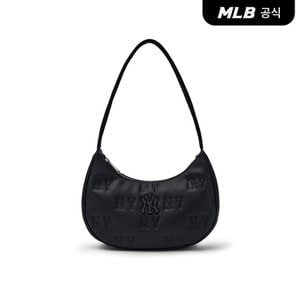 MLB [코리아공식] 클래식 모노그램 뉴 엠보 호보백 NY (Black)