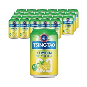 칭따오 논알콜릭 레몬 330ml 24캔 논알콜 맥주맛 탄산음료 비알콜