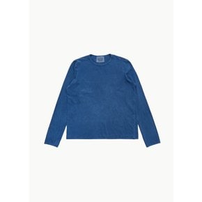 가브리엘라콜가먼츠 24PF NO.87 ORGANIC COTTON LONG SLEEVE T-SHIRT IN BLUE