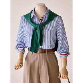 스트라이프 테잎배색 긴팔셔츠 T2509BL097C_P404970247