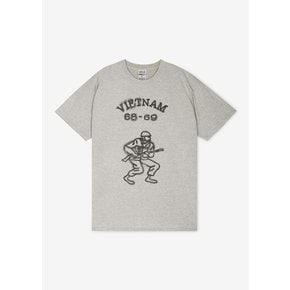 남성 그래픽 프린팅 헤더 그레이 반팔티 T-VIETNAM OVERDYED HEATHER GRAY